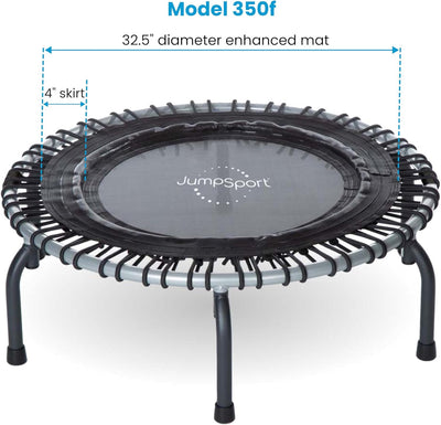 JumpSport 350f Indoor Lightweight 39-Inch Folding Trampoline, Black (Open Box)