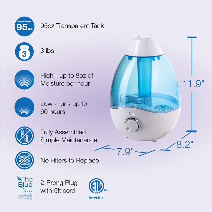 Lasko Ultrasonic 360 Degree Adjustable Nozzle Cool Mist Humidifier (Used) - VMInnovations