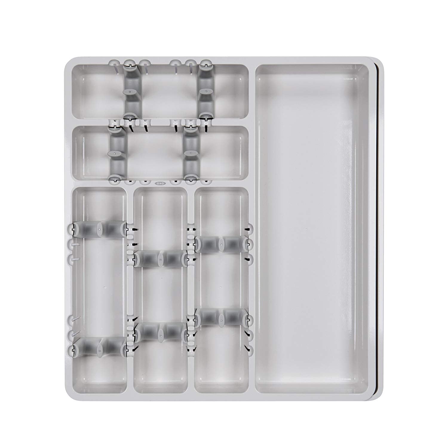 OXO Good Grips 15.5 Inch Large Kitchen Drawer Utensil Organizer, Gray (Used)
