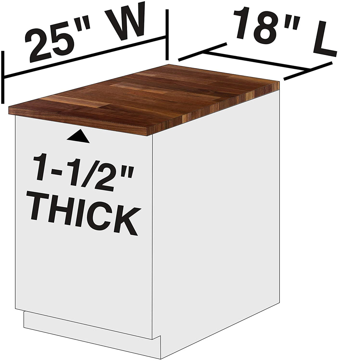 John Boos Blended Walnut Wood Cutting Board Island Top Butcher Block (Open Box) - VMInnovations