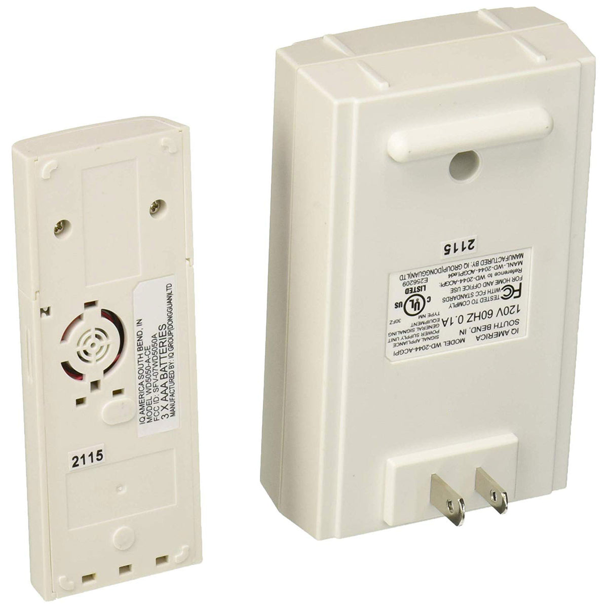 IQ America Plastic Wireless Plug In Remote Door Chime Extender Kit (Open Box)