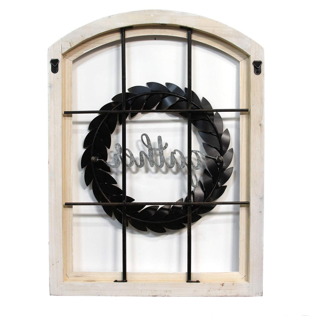 Stratton Home Decor Gather Bronze Wreath Window Wall Decor (Open Box) - VMInnovations
