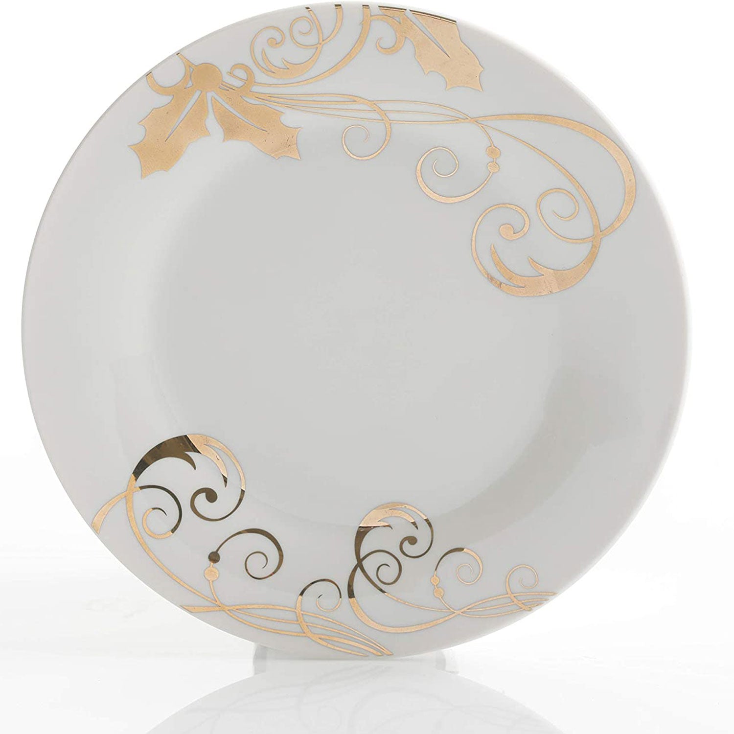 Gibson Porcelain 16 Pc Dinnerware Set Plates, Bowls, & Mugs Seasonal Gold (Used)