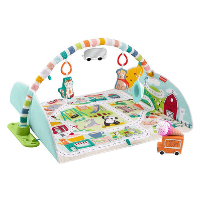 Fisher-Price GRV42 Baby 3.5 Ft Jumbo Activity City Play Mat Floor Gym w/ 7 Toys - VMInnovations