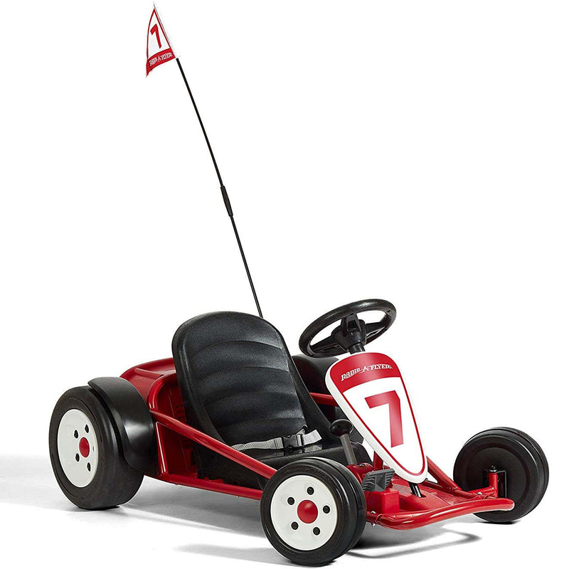 Radio Flyer 940Z Battery-Powered Adjustable Kids Ultimate Outdoor Go-Kart, Red