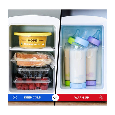 Chefman Plastic 4 Liter Personal Mini Refrigerator and Warmer, Blue (Used)