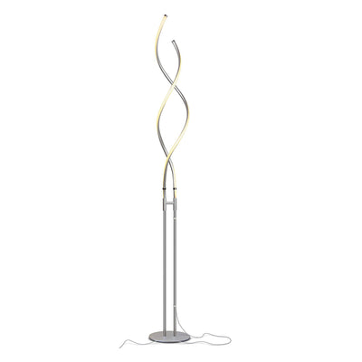 Brightech Embrace LED 2 In 1 Spiral Bright Standing Floor Lamp, Platinum Silver (Refurbished)