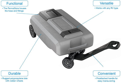 SmartTote2 40518 LX 4 Wheel 27 Gallon Portable RV Sewage Waste Tank Tote Carrier