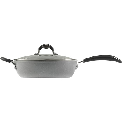 Bialetti 7351 Granito Nonstick Hard Anodized Covered 10 Piece Cookware Set, Gray