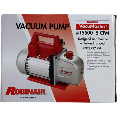 Robinair Heavy Duty 1/3 Horsepower Two Stage Motor Vacuum Pump & Valve(Open Box)