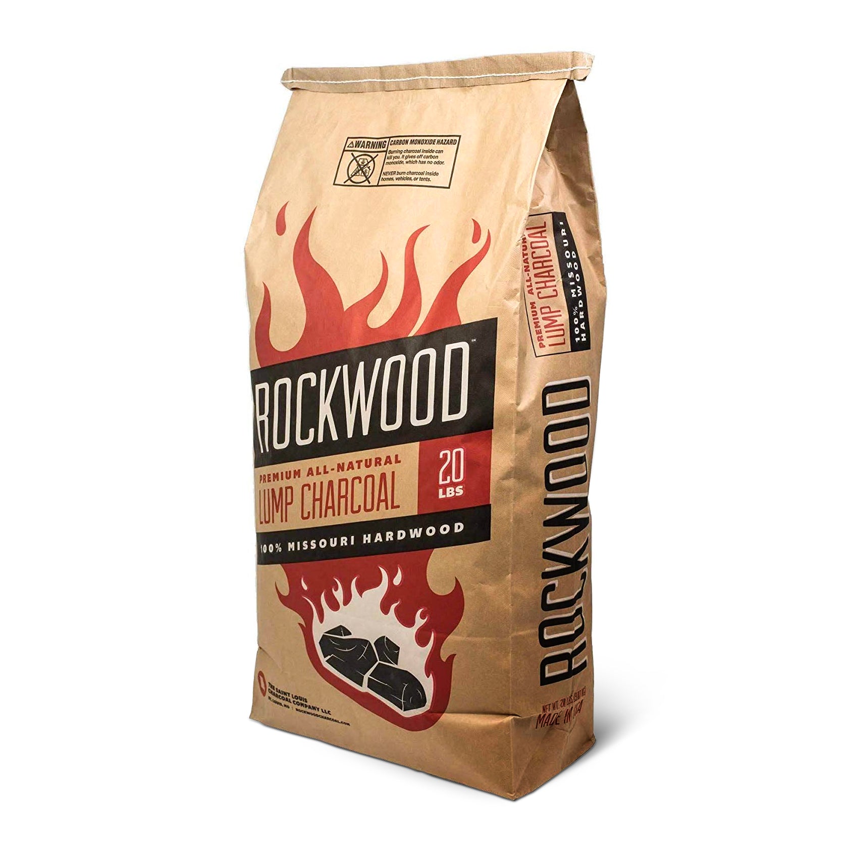 Rockwood All Natural Hardwood Grill or Smoker Lump Charcoal Mix, 20 Pound Bag