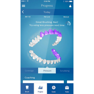 Philips Sonicare FlexCare Platinum Sonic Electric Rechargeable Toothbrush, White - VMInnovations