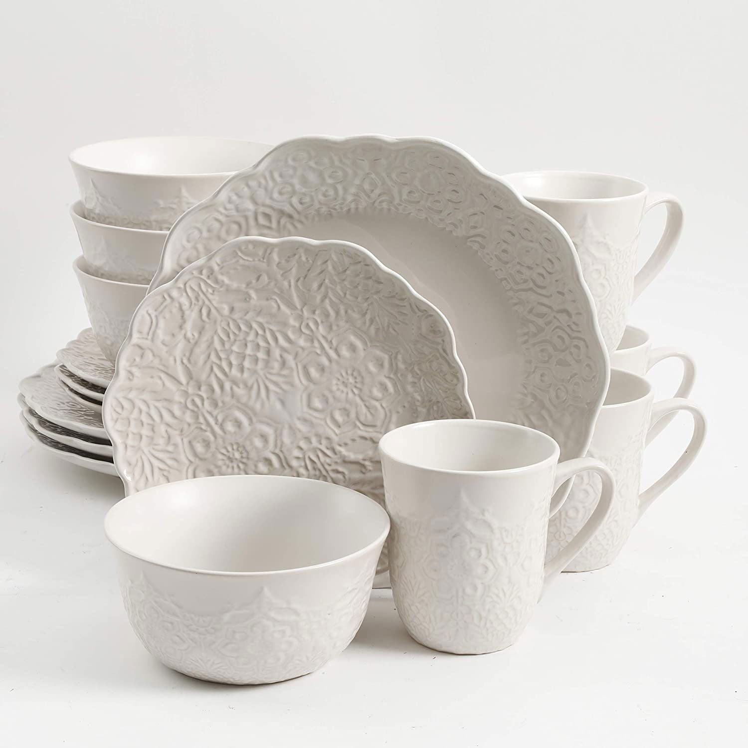 Gibson Elite 16 Piece Reactive Glaze Dinnerware Set (Open Box)