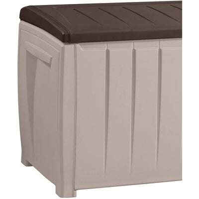 Keter Weatherproof Novel Large 90 Gallon Pool Storage Deck Box, Brown (Open Box) - VMInnovations