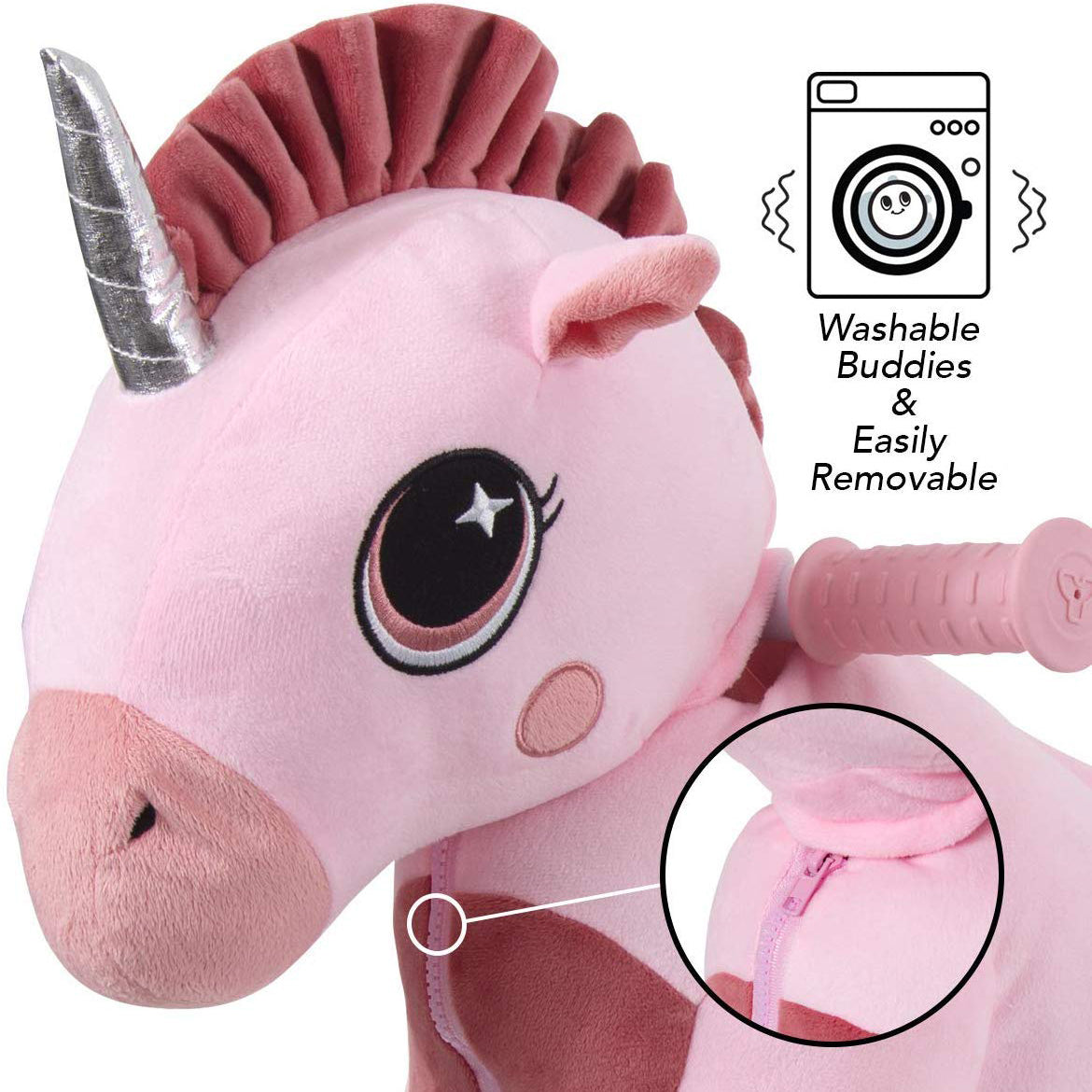 Yvolution My Buddy Wheels Unicorn Training Balance Bike w/ Plush Toy (Open Box)