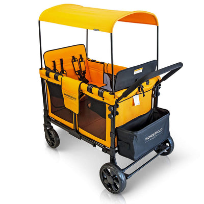 Wonderfold 4 Passenger Push Folding Stroller Wagon