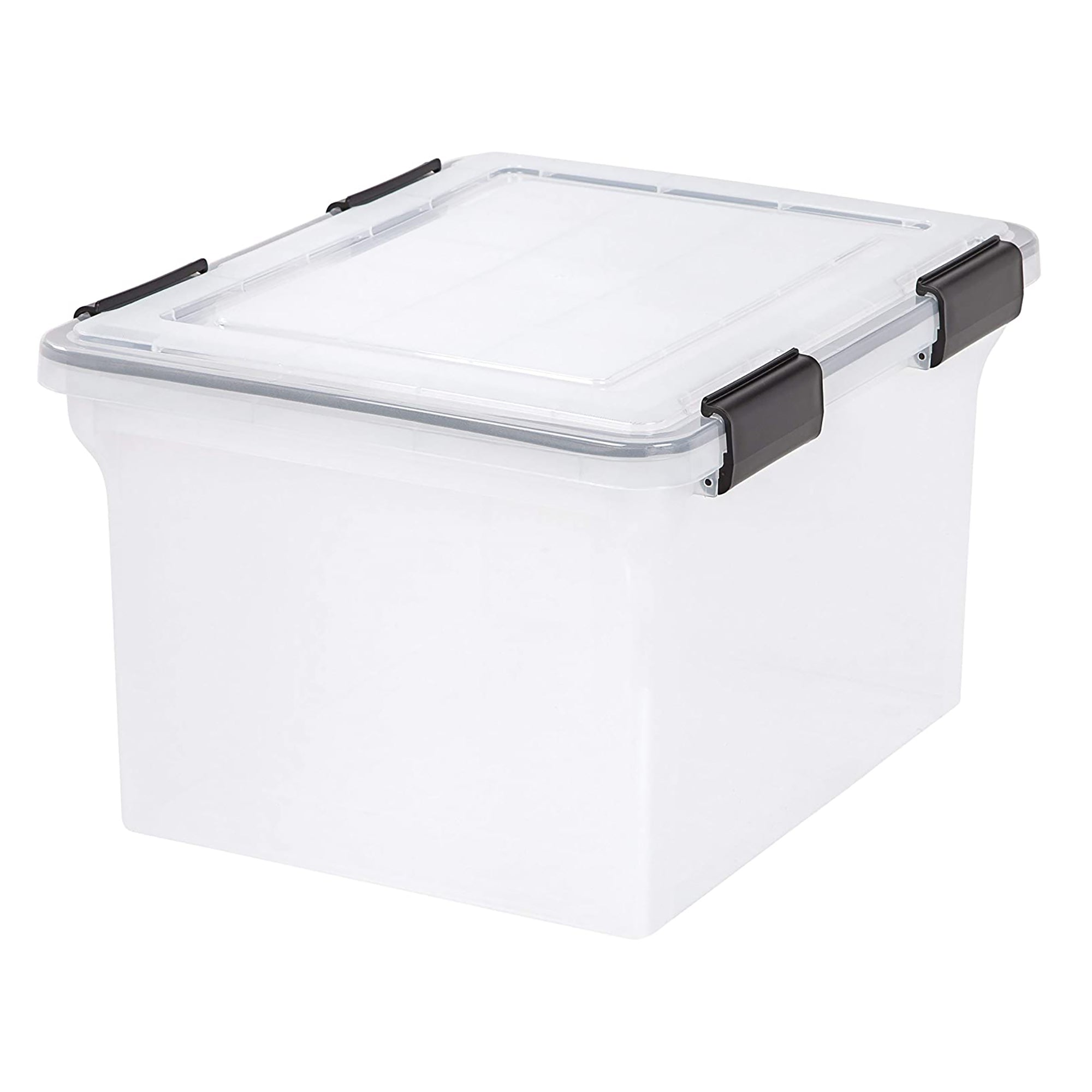 IRIS USA 32qt Clear Letter & Legal Size Weather Tight Storage Container (6 Pack)