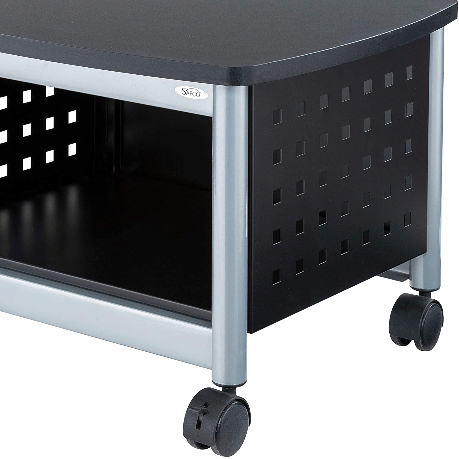 Safco Under Desk Scoot Swivel Wheel Mobile Printer and Machine Stand, Black - VMInnovations