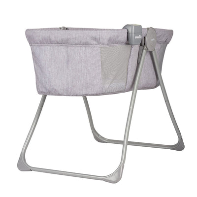 Evenflo Loft Portable Bassinet Crib with Bluetooth Speaker, Chevron Melange Gray