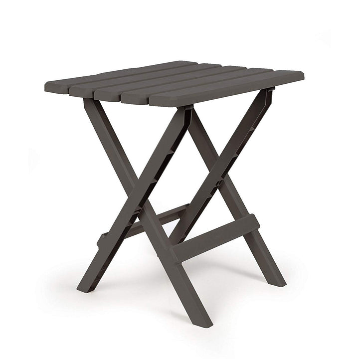 Camco Large Adirondack Outdoor Furniture Folding Table, Charcoal (Open Box) - VMInnovations