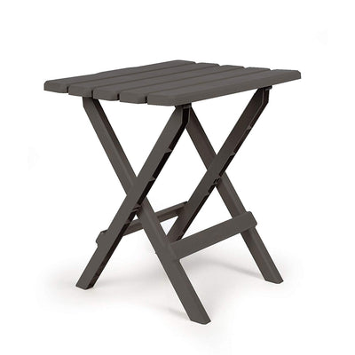 Camco Large Adirondack Outdoor Furniture Folding Table, Charcoal (Open Box)