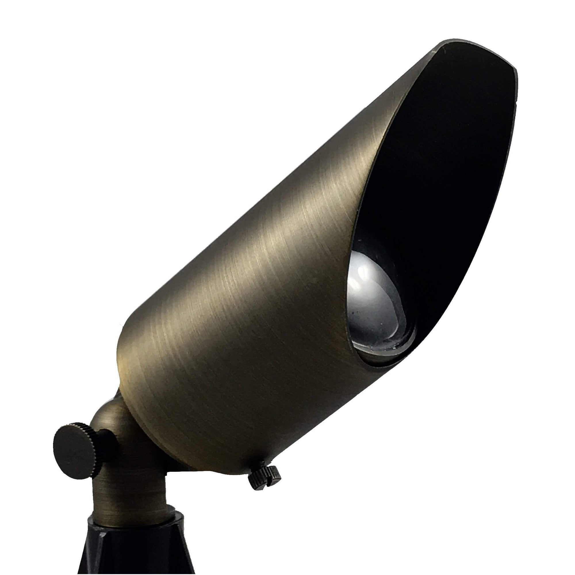 LUMiON Illuminator Brass Garden Spotlight w/ Lamp, Wire Connectors (For Parts)