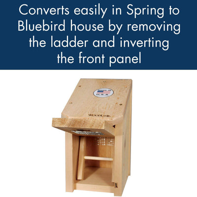 Woodlink Kiln-Dried Cedar Birdhouse Winter Roosting and Shelter Box (Open Box) - VMInnovations