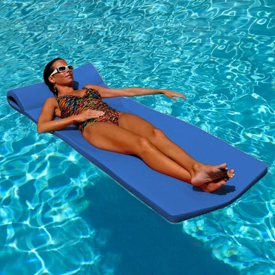 TRC Recreation Sunsation 1.75" Thick Foam Lounger Raft Pool Float, Indigo Blue