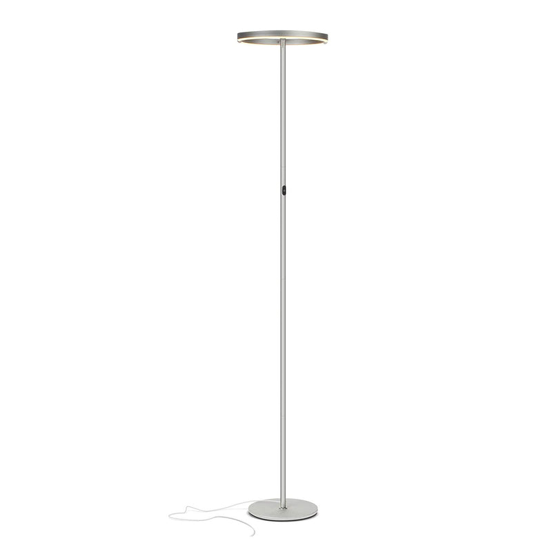 Brightech Halo Split LED Torchiere Bright Floor Lamp, Platinum Silver(For Parts)