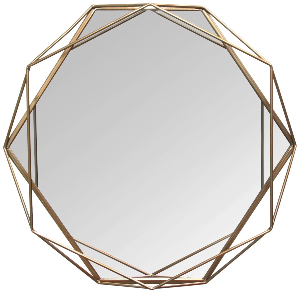 Stratton Home Decor Chloe Hand Painted Gold Metal Wall Mirror Art Decor (Used)