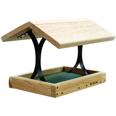 Woodlink Durable Natural Inland Cedar Fly-Thru Bird Mixed Seed Feeder (2 Pack)