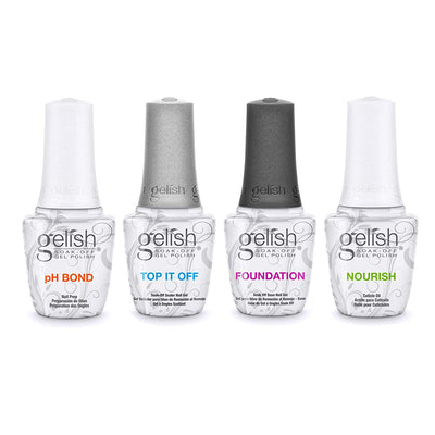 Gelish Dynamic Duo Base & Top It Off Nail Polish w/Fantastic Four Essentials Kit - VMInnovations