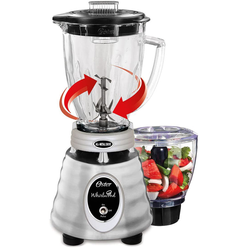 Oster Classic Series Stainless Steel Whirlwind Blender & Food Chopper (Open Box)