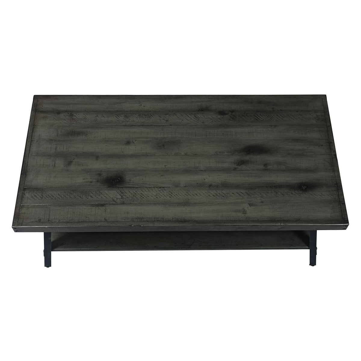 Emerald Home Chandler 48 In Long Rustic Open Storage Coffee Table, Gray (Used)