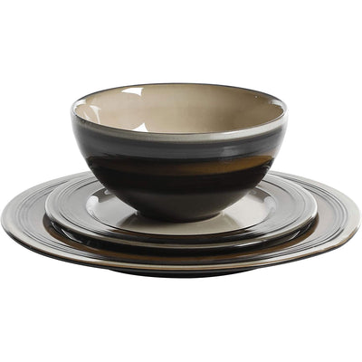 Gibson Elite Everston 12 Piece Reactive Glaze Dinnerware Set (Open Box)