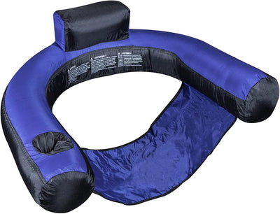 Swimline 90465 Inflatable Nylon Fabric Covered Swimming Pool U-Seat Chair Float