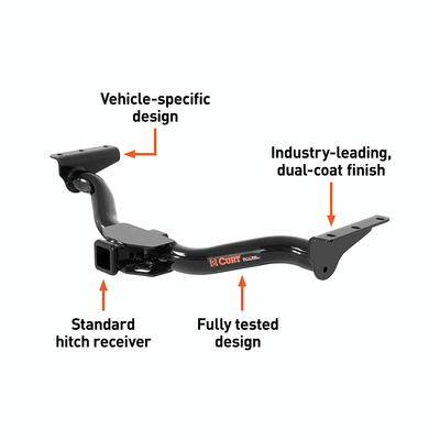 CURT 13152 Class III Trailer Towing Hitch with 2 Inch Receiver, Black (Used)
