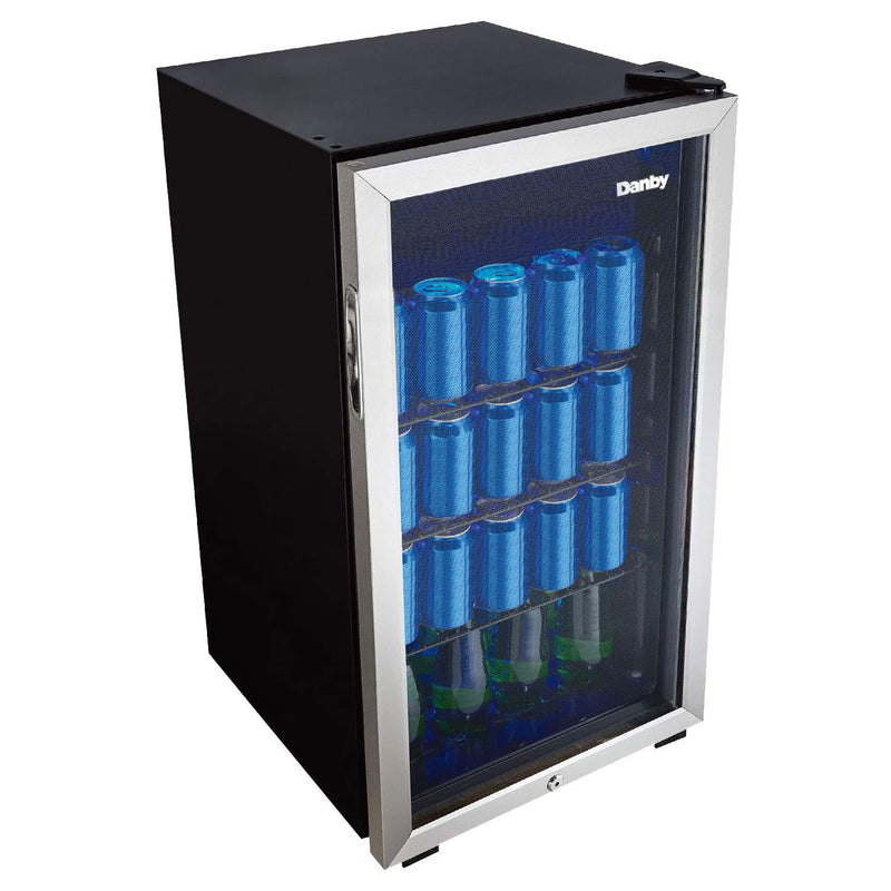Danby 355ml 117 Can Capacity Beverage Center Mini-Fridge, Silver (Open Box)