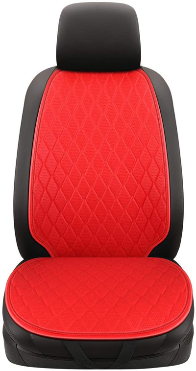 ISFC INSURFINSPORT Leather Front Inside Car Seat Cover, Black and Red (Used)