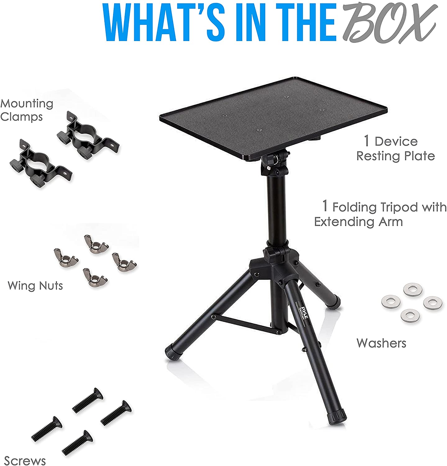 Pyle PLPTS4 Pro Universal Adjustable Laptop Computer Studio DJ Mount Stand - VMInnovations