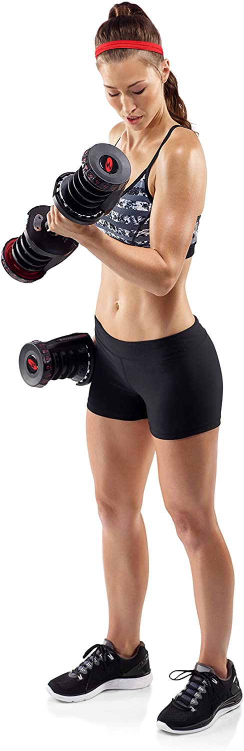 Bowflex SelectTech 1090 Adjustable Workout Exercise Dumbbell Weights, Pair