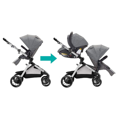 Evenflo Pivot Xpand Modular Travel System with Infant Car Seat, Gray (Open Box)