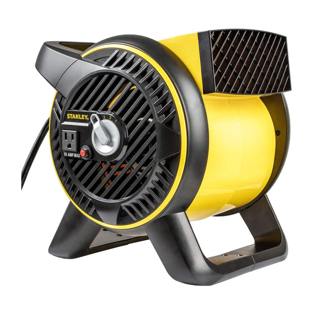 Stanley 3 Speed High Velocity Pivot Durable Fan w/Outlet (Certified Refurbished)