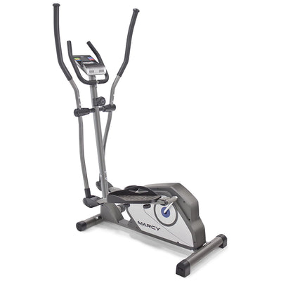 Marcy Home Gym Cardio Elliptical Trainer with Display Panel and Oversized Pedals
