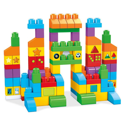 Mega Bloks FVJ49 Let's Get Learning Building Block Play Set with Bag, 150 Piece