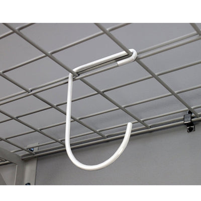 SafeRacks 18 x 36 Inch Garage Wall Shelf Two-Pack with Bike Tire Hooks, White - VMInnovations