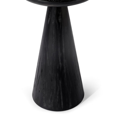OWEN RUSTIC WOODEN DRINK TABLE IN AGED BLACK