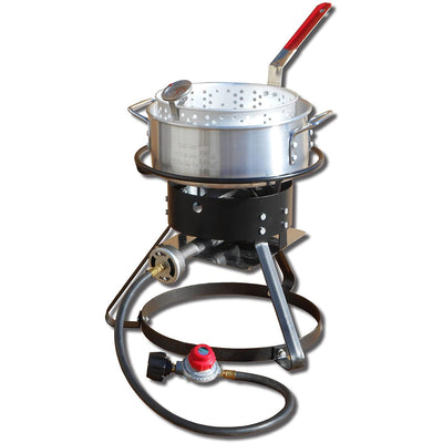 King Kooker 12-Inch Bolt-Together Outdoor Cooker Set, Aluminum Frying Pan (Used)