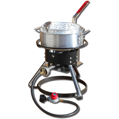 King Kooker 12-Inch Bolt-Together Cooker Set w/ Aluminum Frying Pan (Damaged)