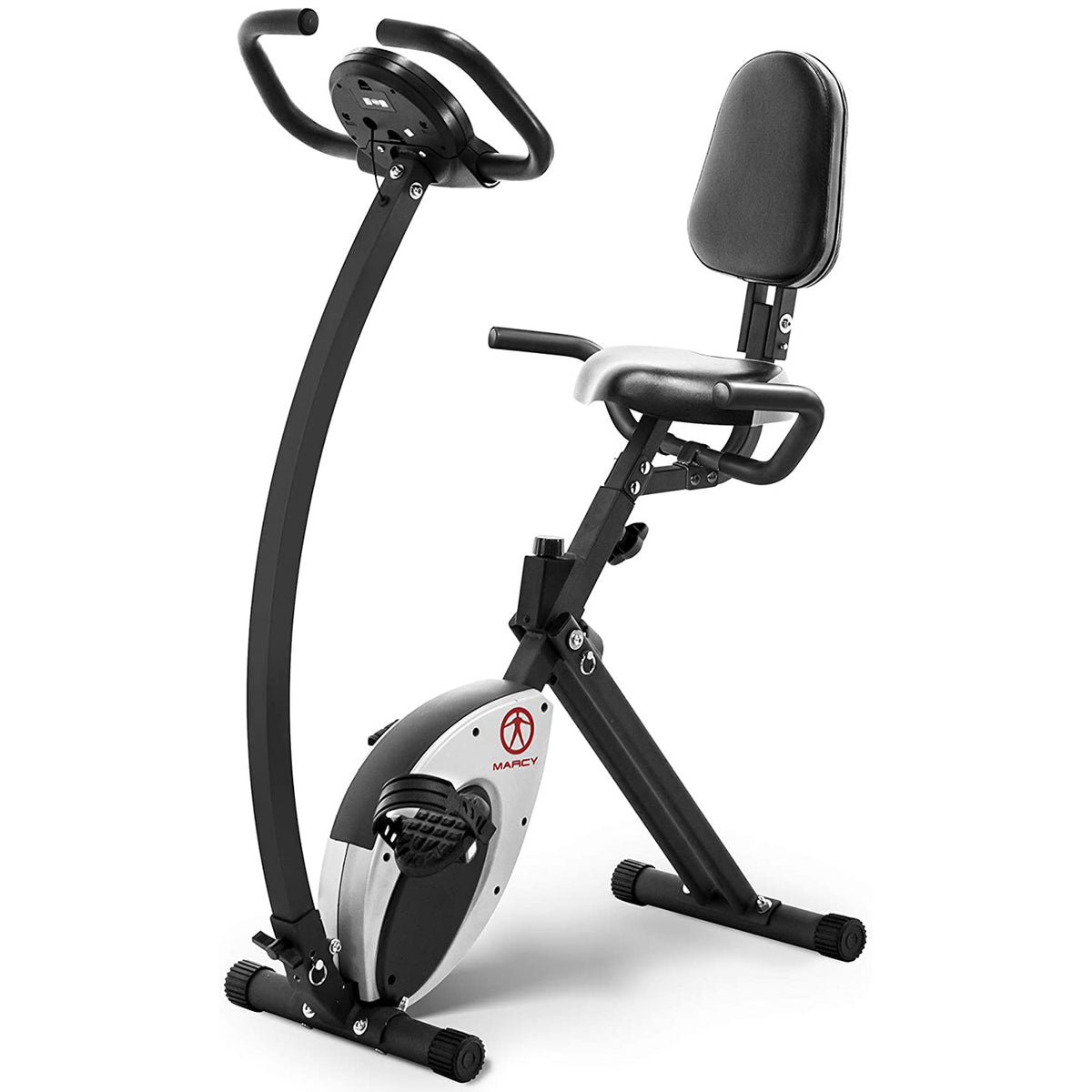 Marcy Foldable Exercise Bike With High Back Seat Home Gym Workout Equipment